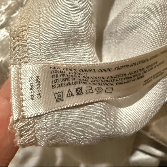 ANTHROPOLOGIE FLORET WOMEN SLIP DRESS X-S SILVER SATIN ASYMMETRICAL SLEEVELESS - Picture 8 of 9